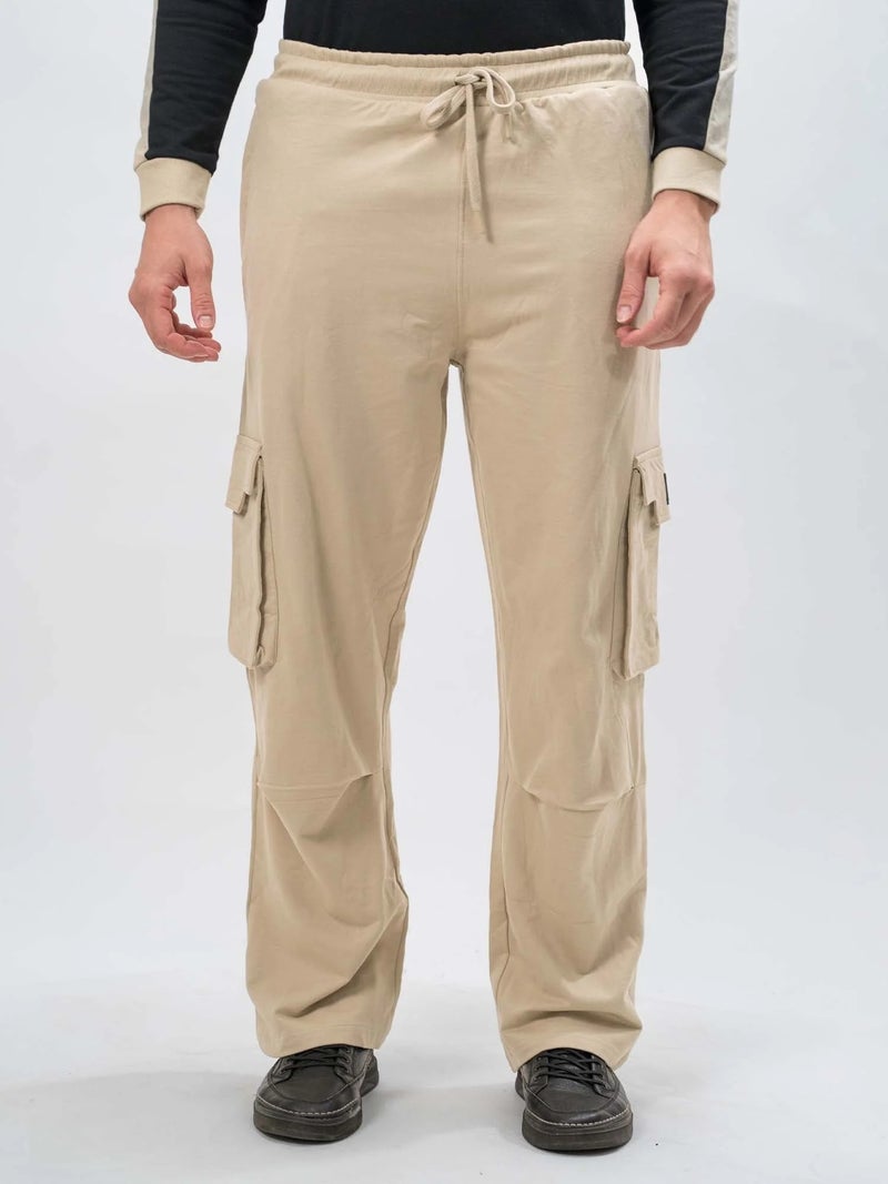 Maniac Mens Solid Biscuit Cotton Fabric Cargo - Image 4